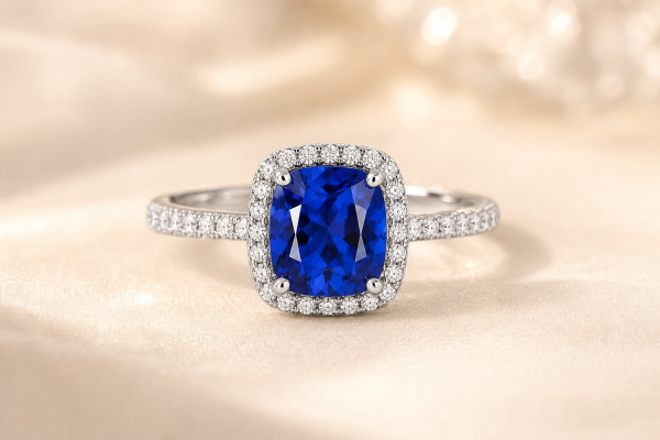 Future of Fine Jewelry Sapphire Halo Ring