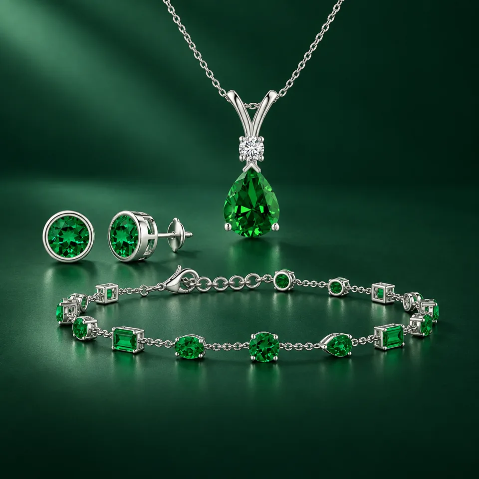 Emerald jewelry collection