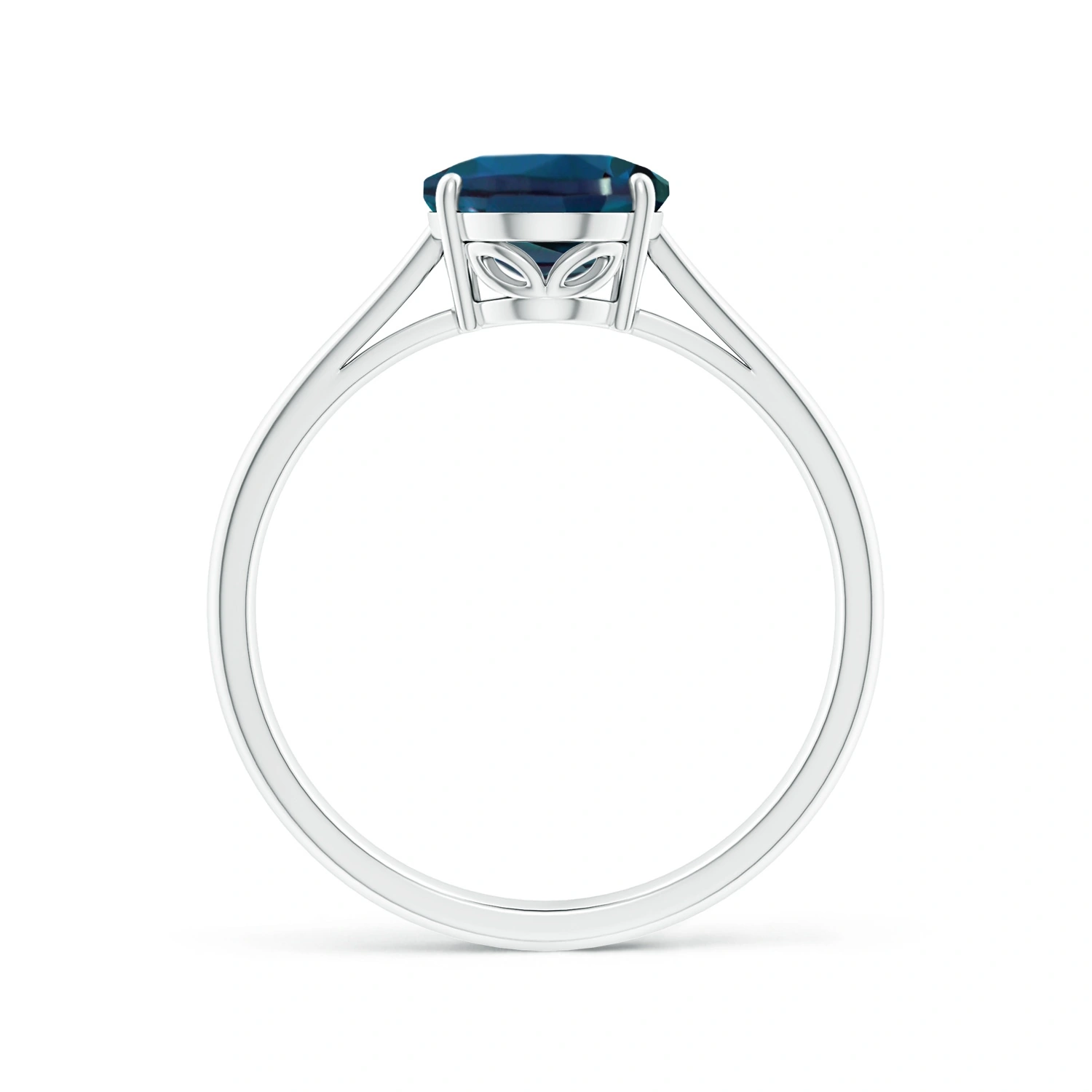 Oval Lab-Grown Alexandrite Solitaire Cocktail Ring detail