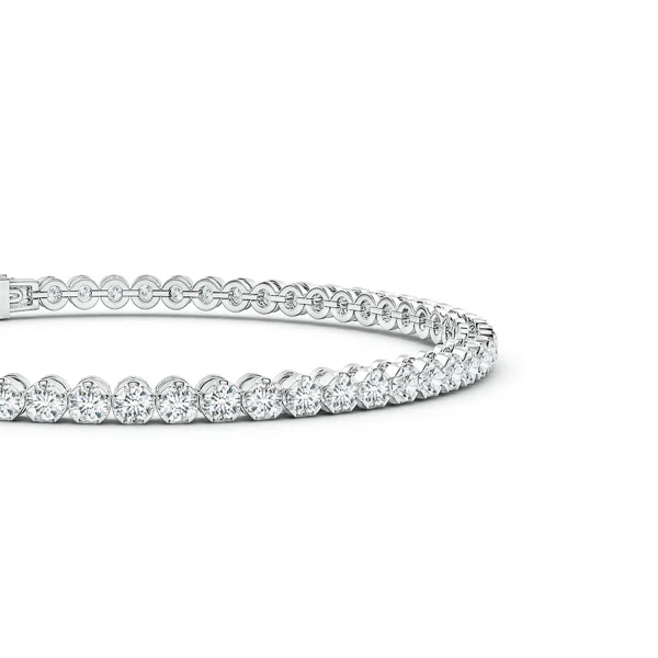 Round Lab-Grown Diamond Tennis Bracelet detail