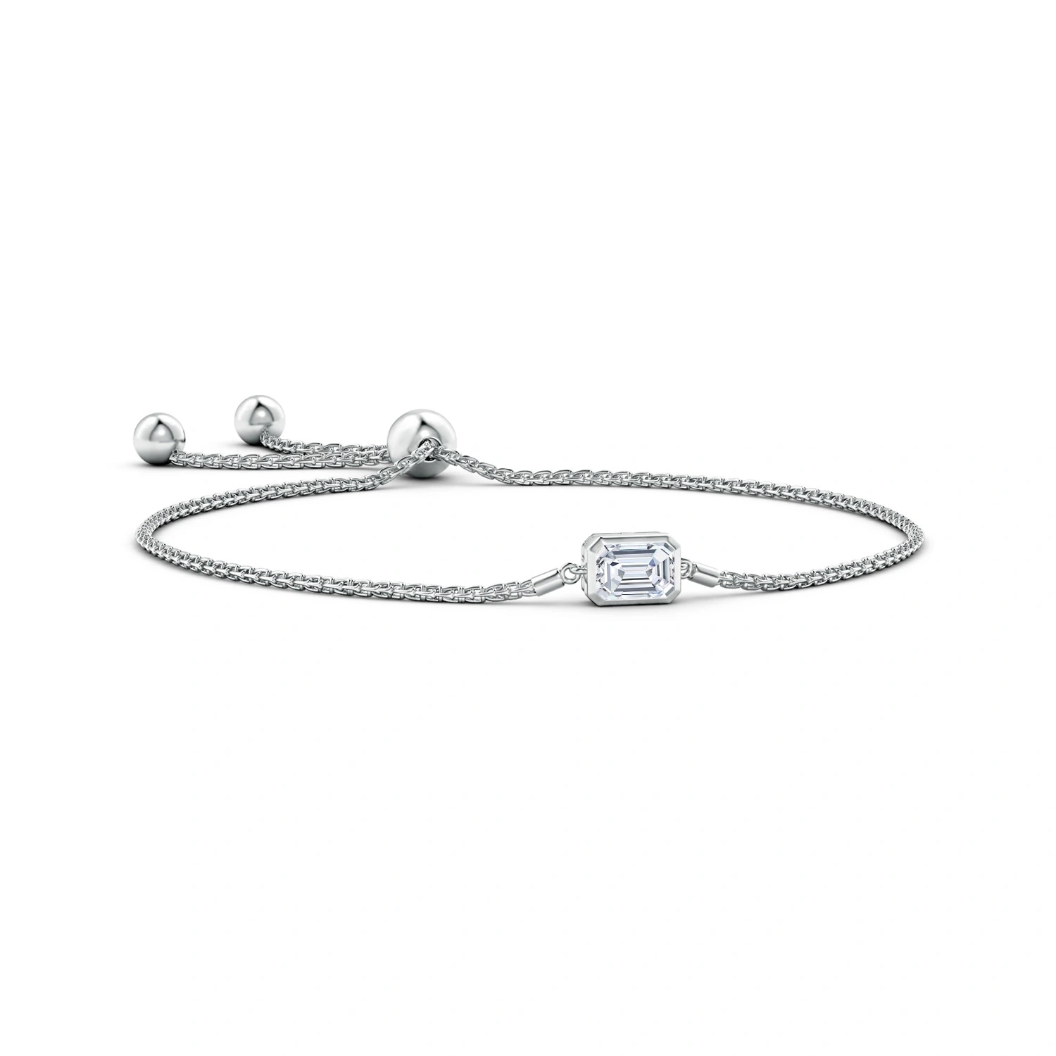 Emerald-Cut Lab-Grown Diamond Bolo Bracelet main