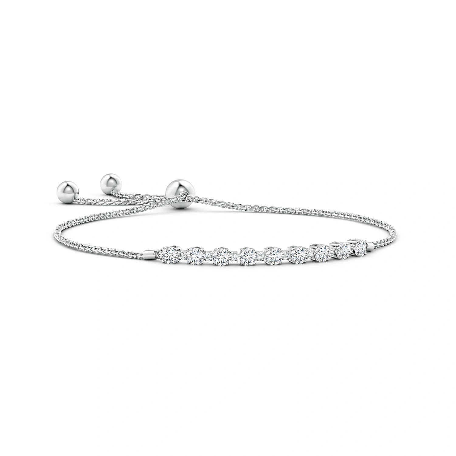 Alternating-Size Lab-Grown Diamond Tennis Bolo Bracelet