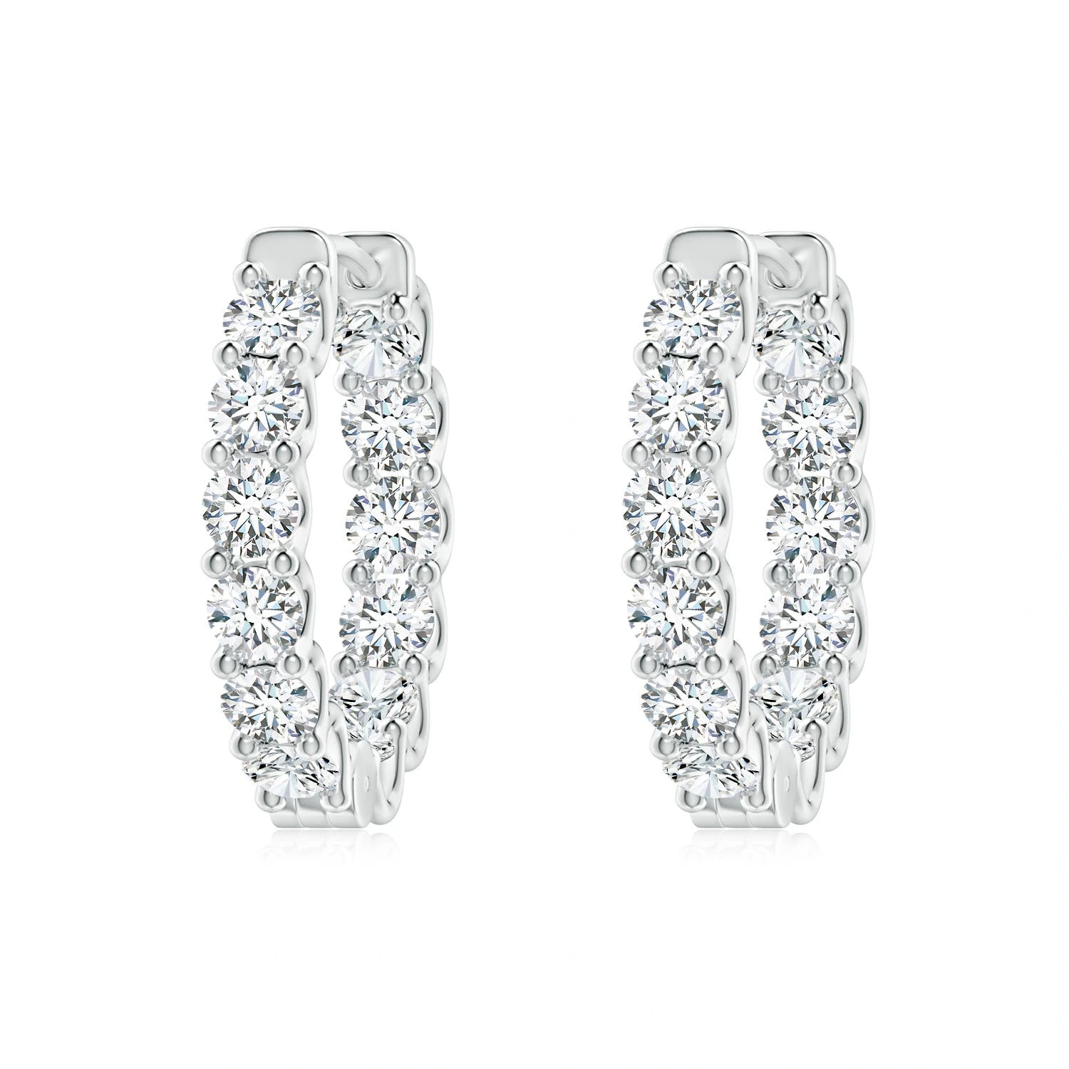 Lab-Grown Diamond Inside-Out Hinged Hoop Earrings main
