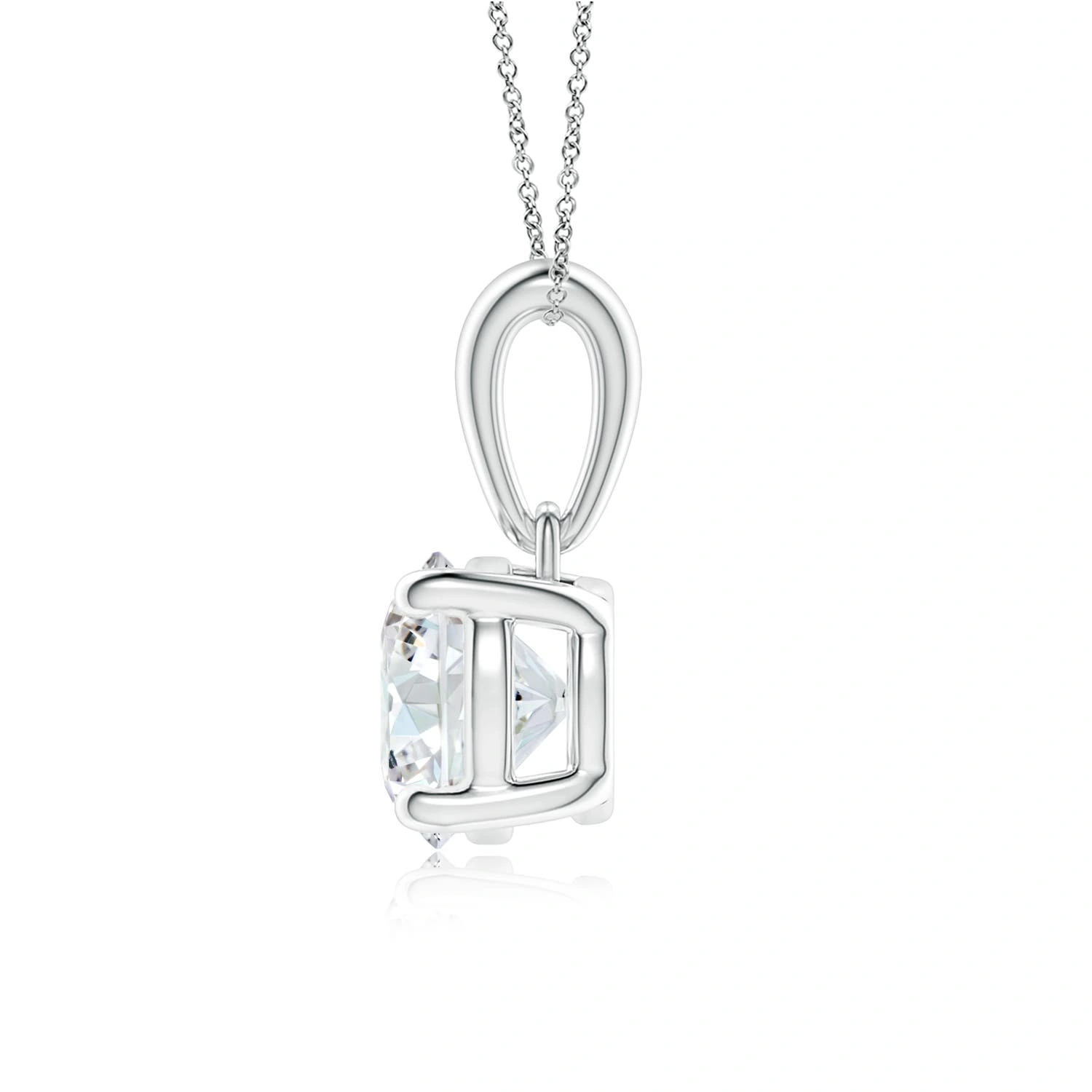 Classic Round Lab-Grown Diamond Solitaire Pendant detail