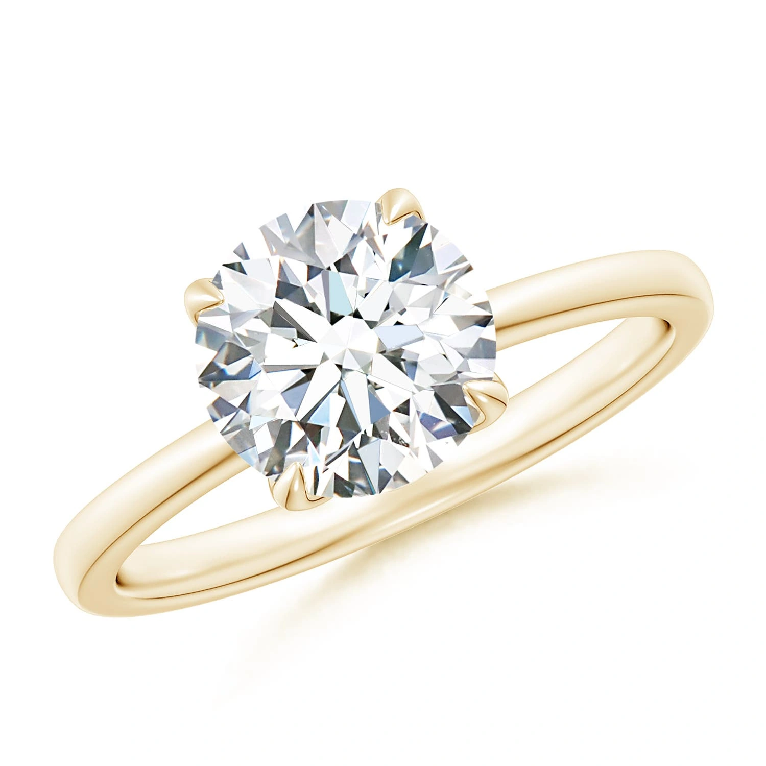 Solitaire Round Claw-Set Lab-Grown Diamond Classic Engagement Ring main