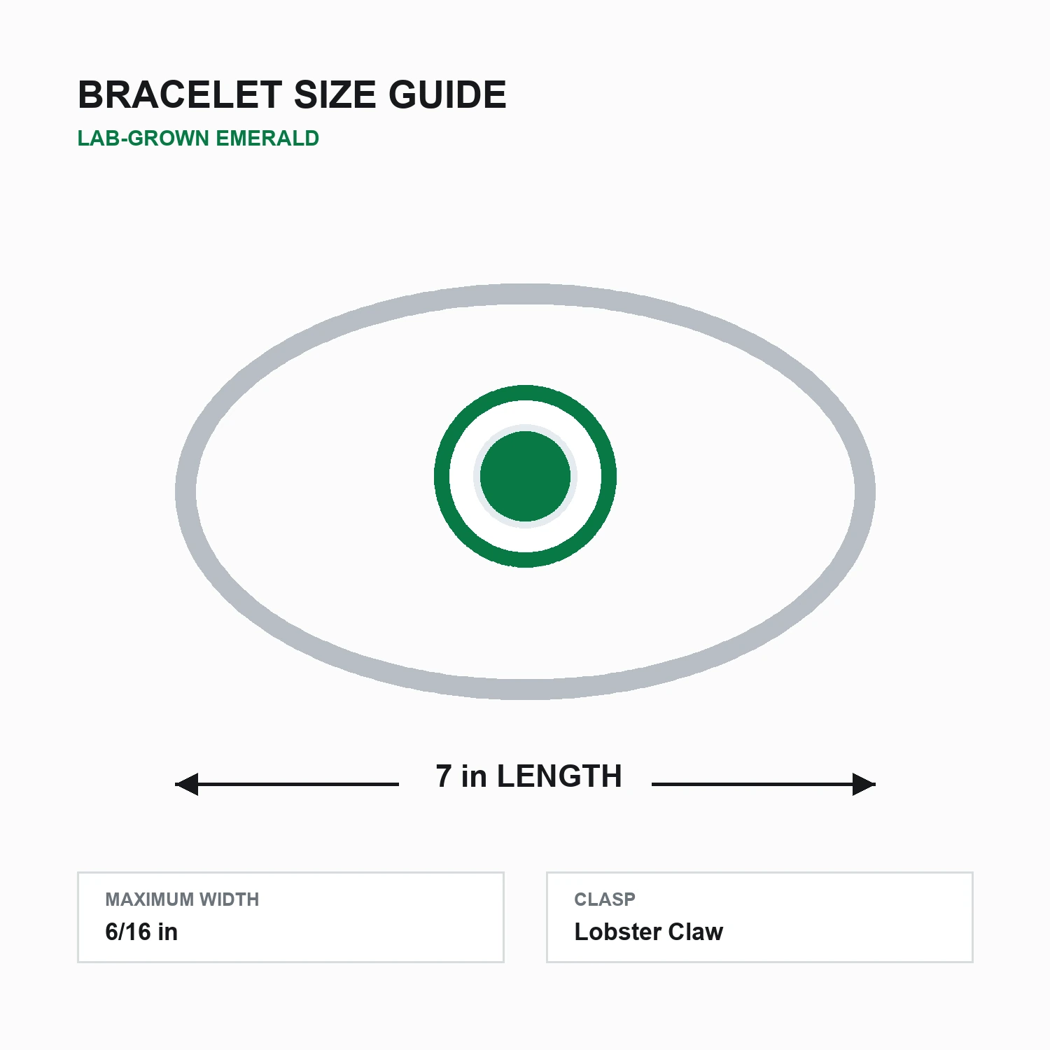 Round Lab-Grown Emerald Vintage Halo Station Bracelet dimension